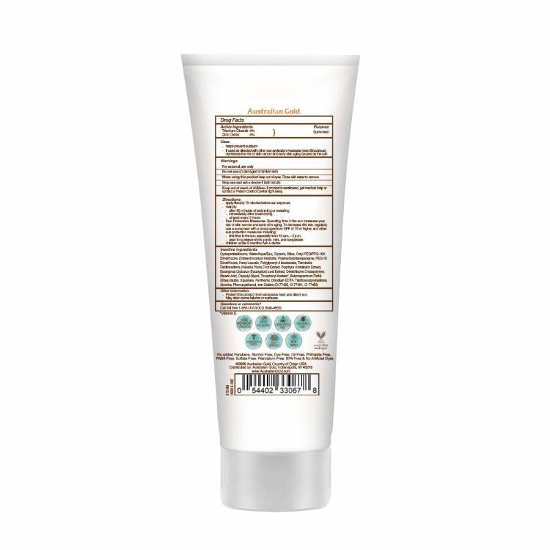 AUSTRALIAN GOLD - Botanical Tinted Sunscreen Mineral Lotion Premium Coverage SPF 50 - réf Fair to Light - 89ml