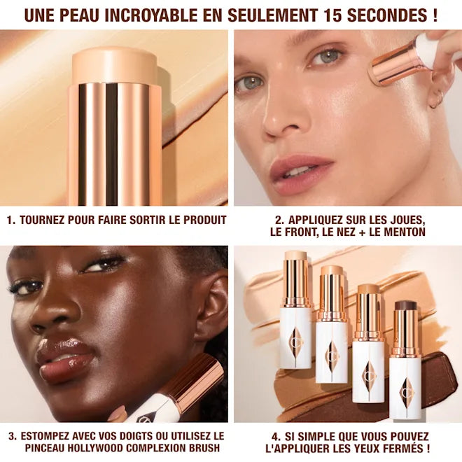 CHARLOTTE TILBURY - Unreal Skin Sheer Glow Tint - Stick Fond de teint Hydratant - 4 Fair
