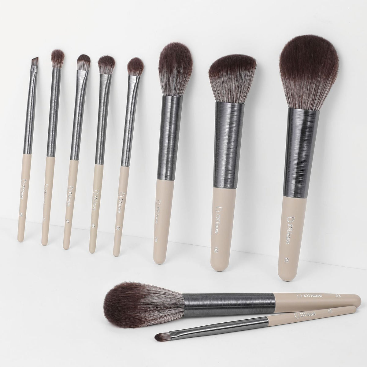 DUCARE - Silver Elegance Ensemble de 10 Pinceaux