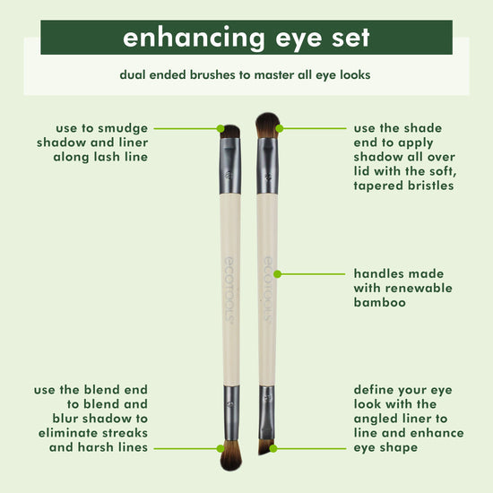 ECOTOOLS - Eye Enhancing Duo Makeup Brush Set