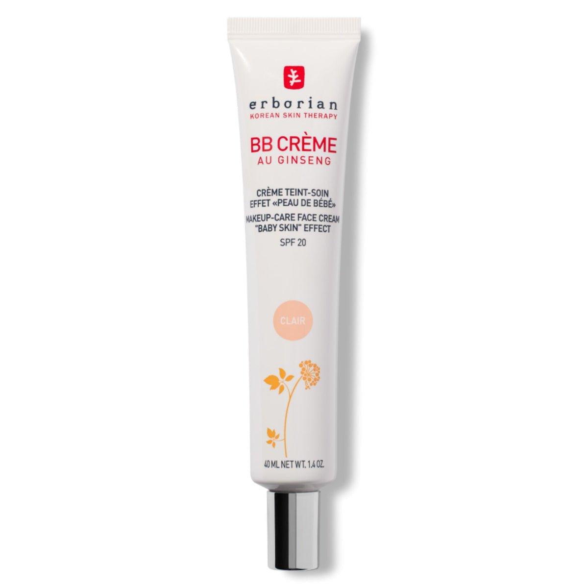 ERBORIAN - BB Crème Au Ginseng Crème Teintée Soin - réf Clair 40ml