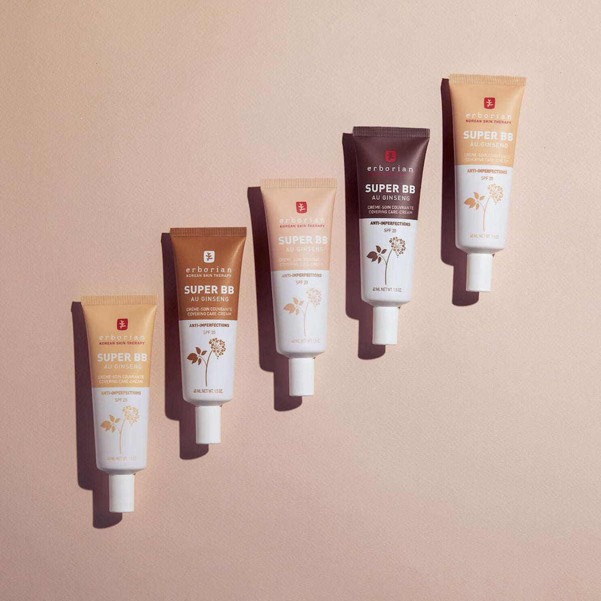 ERBORIAN - Super BB - BB crème couvrante au Ginseng anti-imperfections SPF20 - réf Nude - 40ml