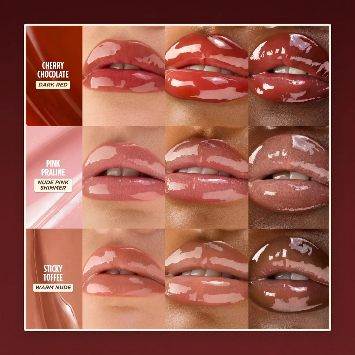 GISOU - Honey Infused Lip Oil - réf Cherry Chocolate
