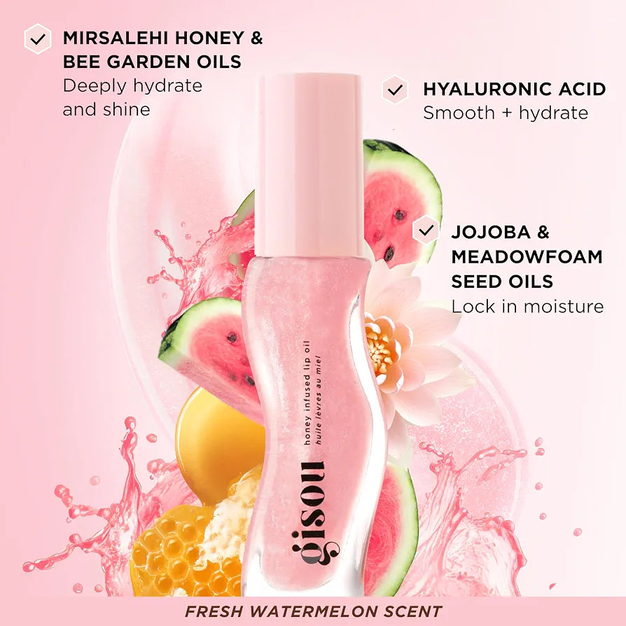 GISOU - Honey Infused Lip Oil - réf Watermelon Sugar