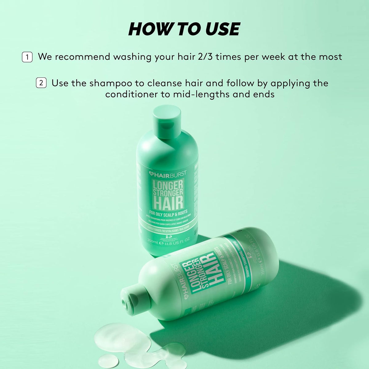 HAIRBURST - Shampoing + Conditoner Pour Cheveux Gras - 2x350ml