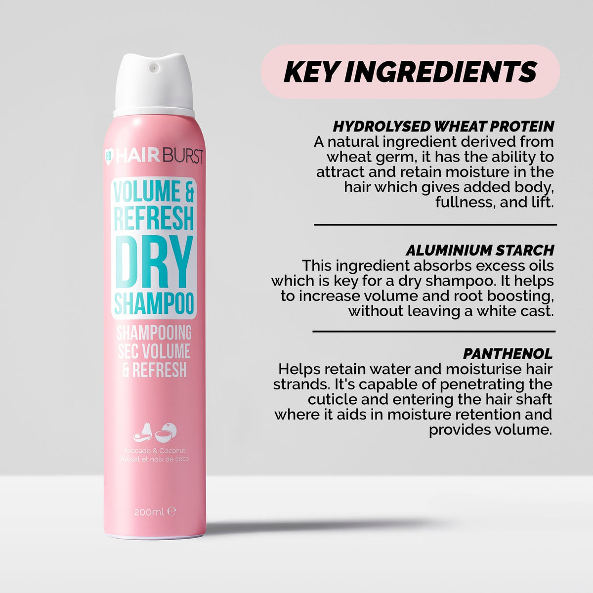 HAIRBURST - Shampoing Sec Volume et Refresh - 200ml