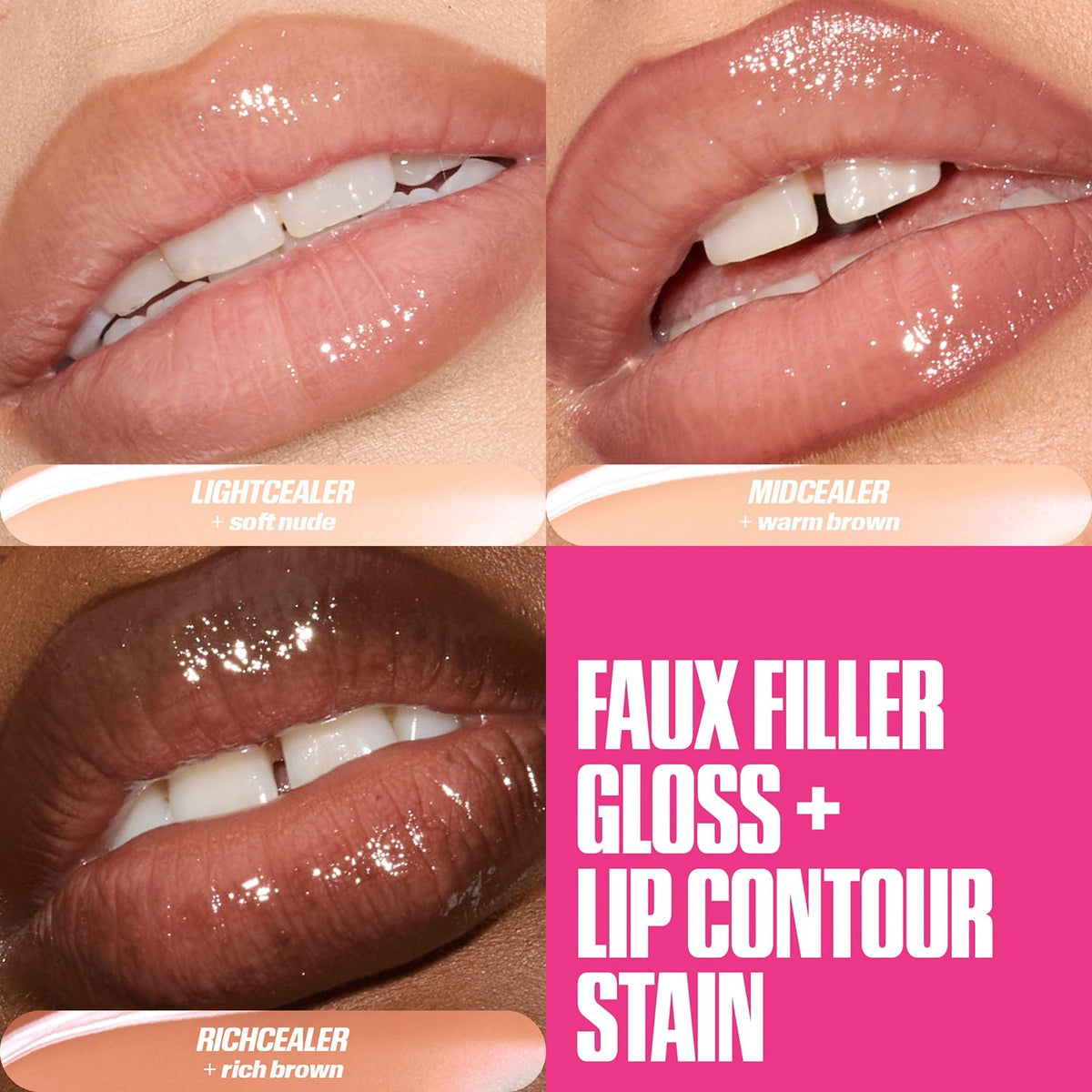 HUDA BEAUTY - Faux Filler - Gloss Haute Brillance - réf LightCealer (3,9 ml)