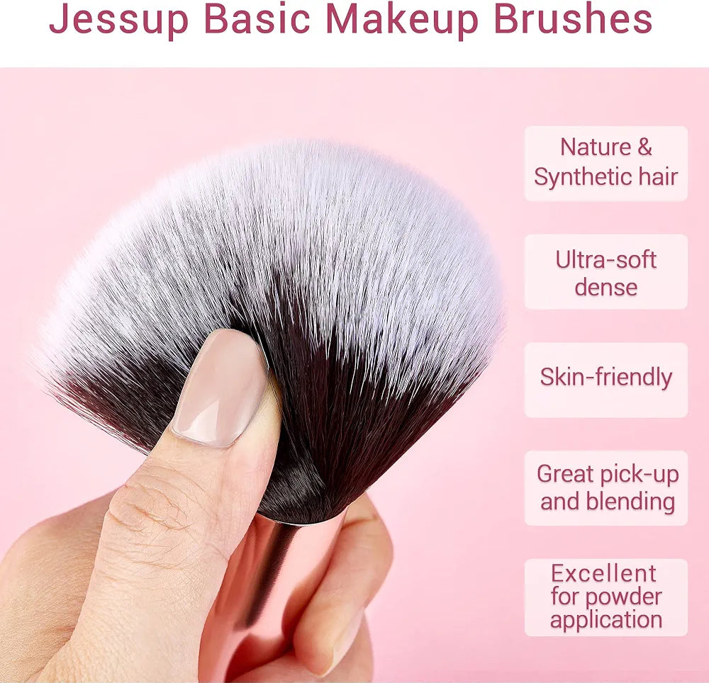 JESSUP - Ensemble 10pcs de Pinceaux Noir/ Rose Gold