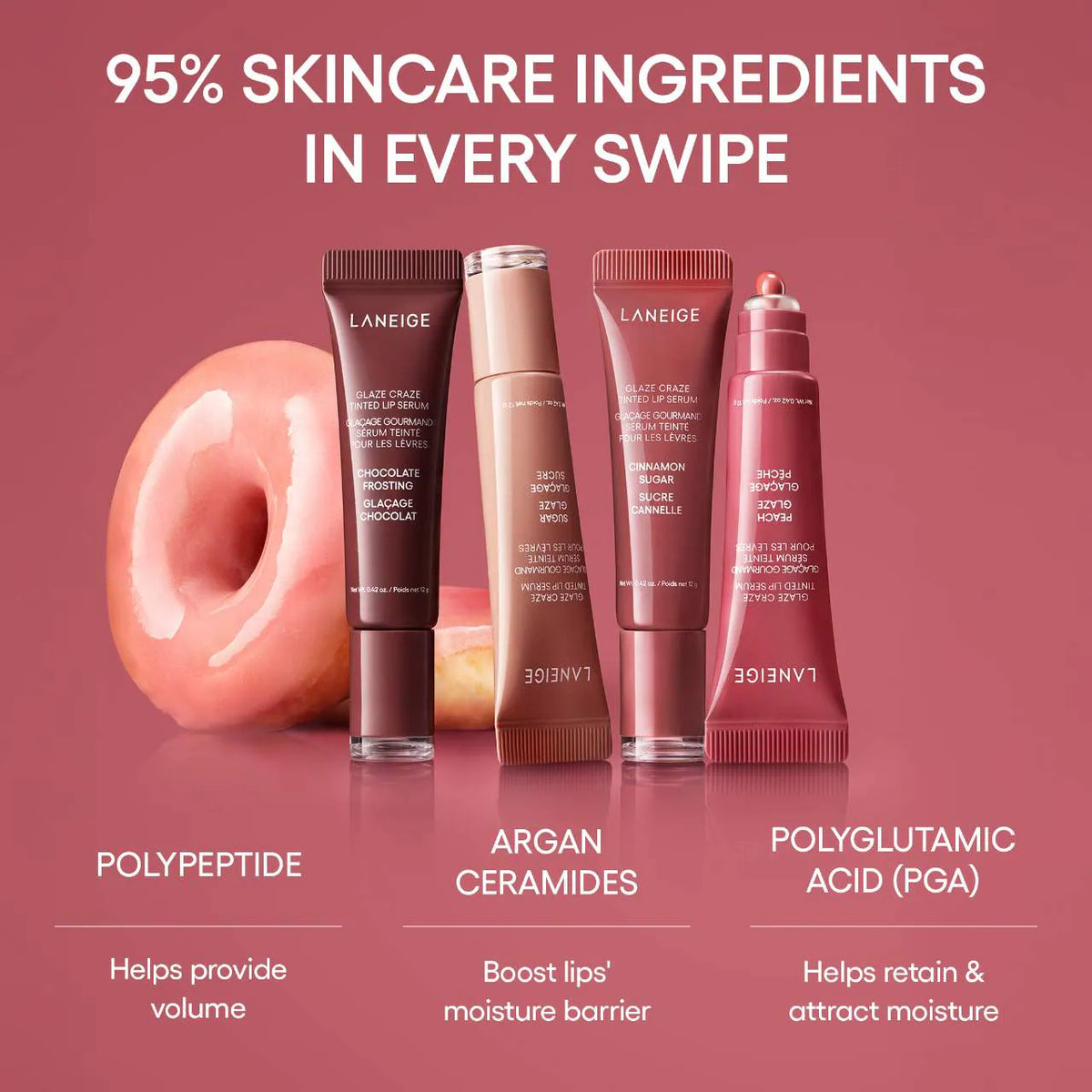 LANEIGE - Glaze Craze Tinted Lip Serum - réf Strawberry Sprinkles