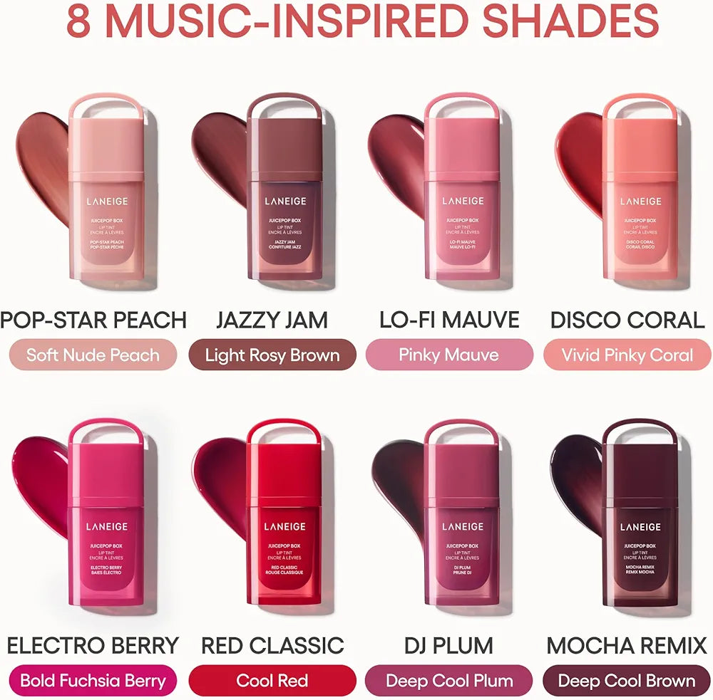LANEIGE - JuicePop Box Lip Tint - Encre à Lèvres Hydratante - réf Disco Coral