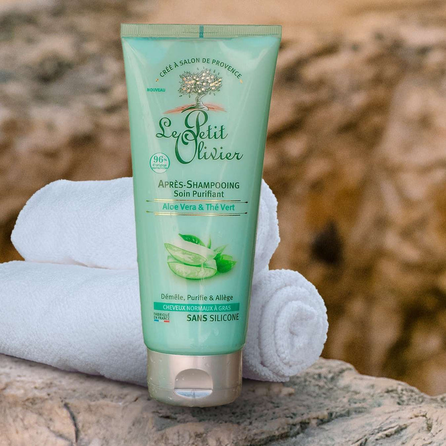 LE PETIT OLIVIER - Après-Shampooing Micellaire Purifiant Aloe Vera et Thé Vert - 200ml