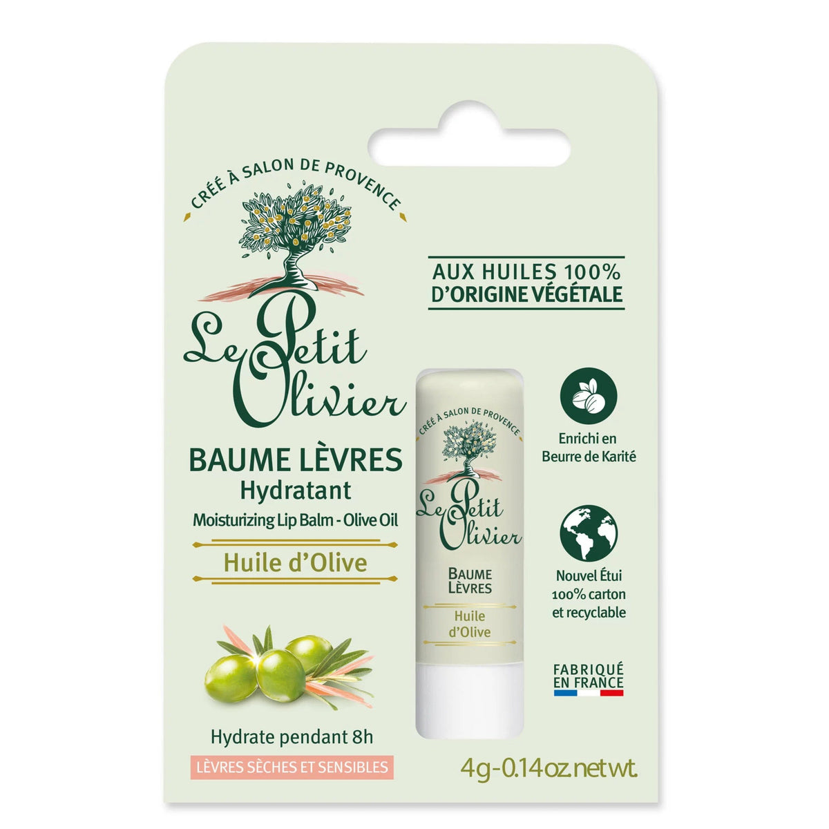 LE PETIT OLIVIER - Baume Lèvres Réparateur Huile d'Olive - 4g