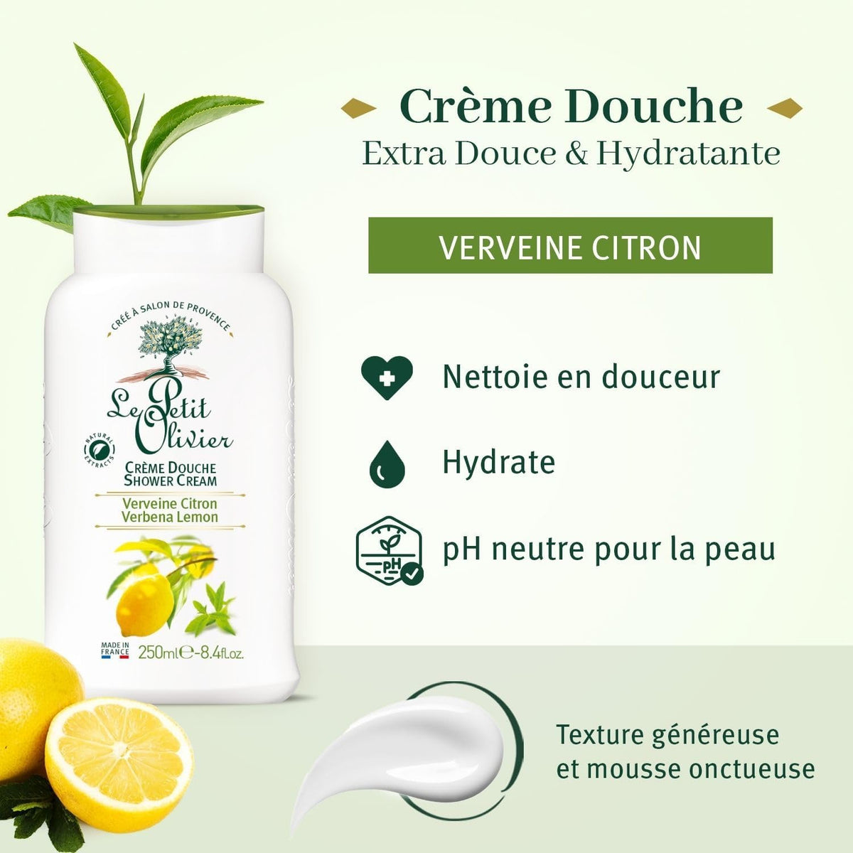 LE PETIT OLIVIER - Crème Douche Verveine Citron - 250ml