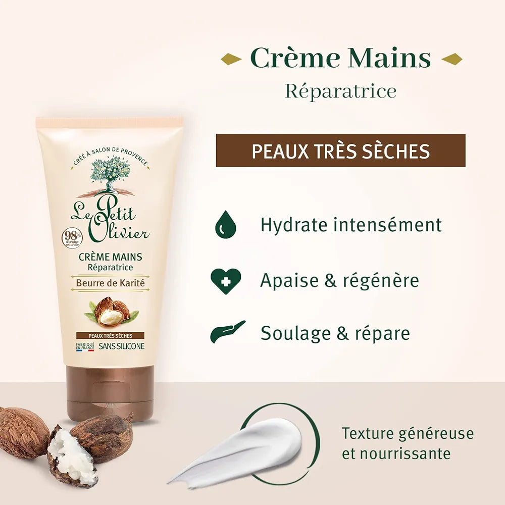 LE PETIT OLIVIER - Crème Mains Réparatrice Beurre de Karité - 75ml