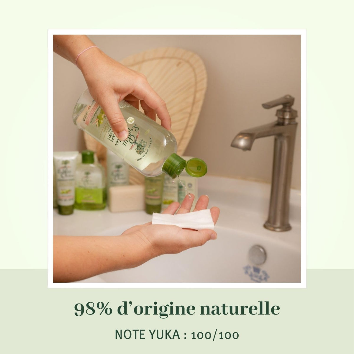 LE PETIT OLIVIER - Eau Micellaire Démaquillante Visage et Yeux Extraits Olive - 400ml