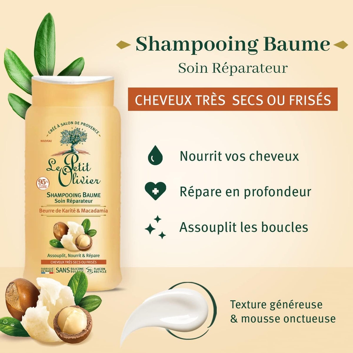 LE PETIT OLIVIER - Shampooing Beurre de Karité et Macadamia - 250ml