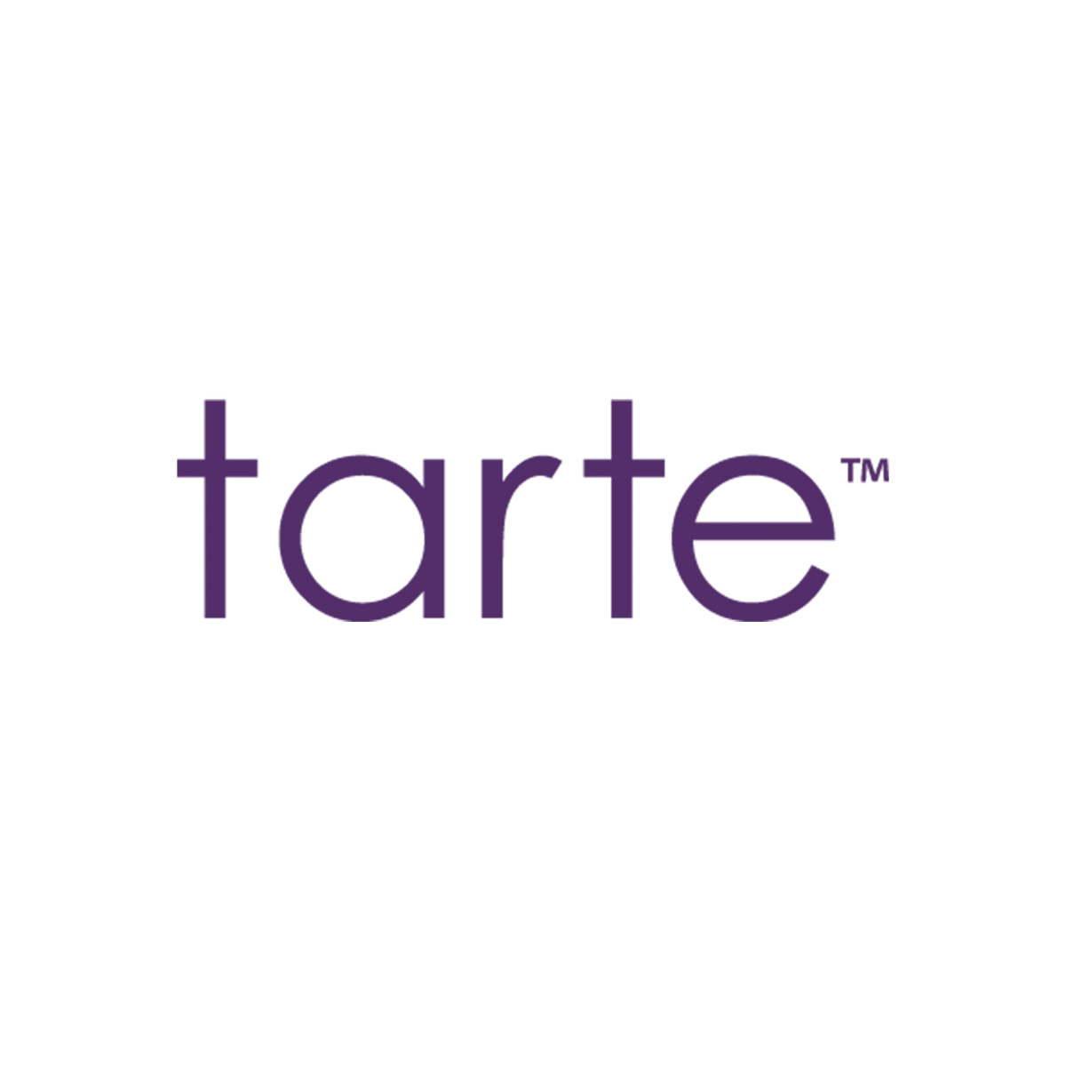 Logo « tarte » violet sur fond noir.