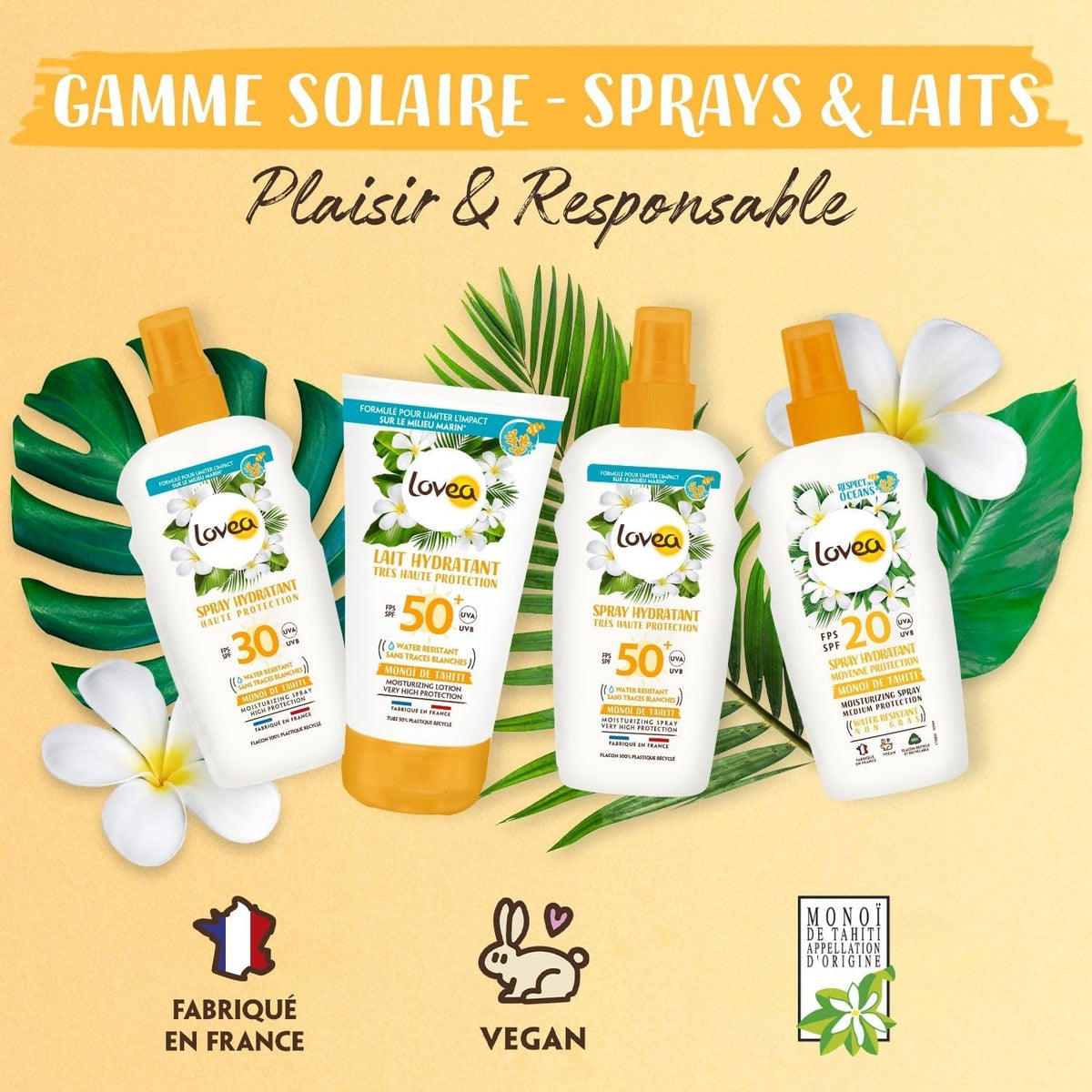 LOVEA - Lait Hydratant SPF50+ Très Haute Protection Monoï de Tahiti - 150ml