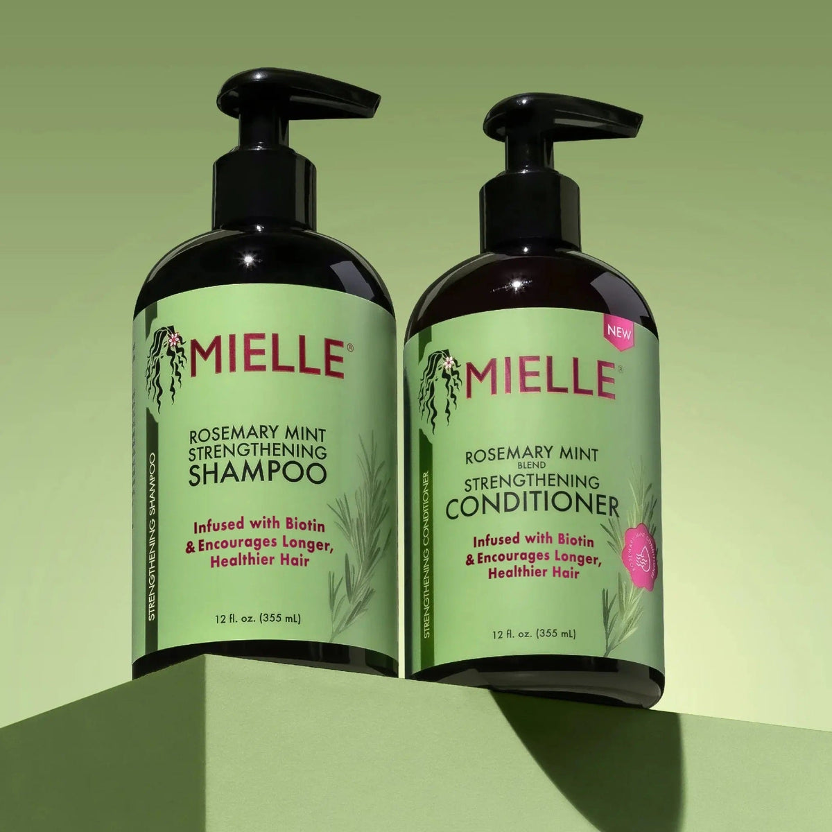 MIELLE - DUO Rosemary Mint Strengthening Shampoo + Conditioner