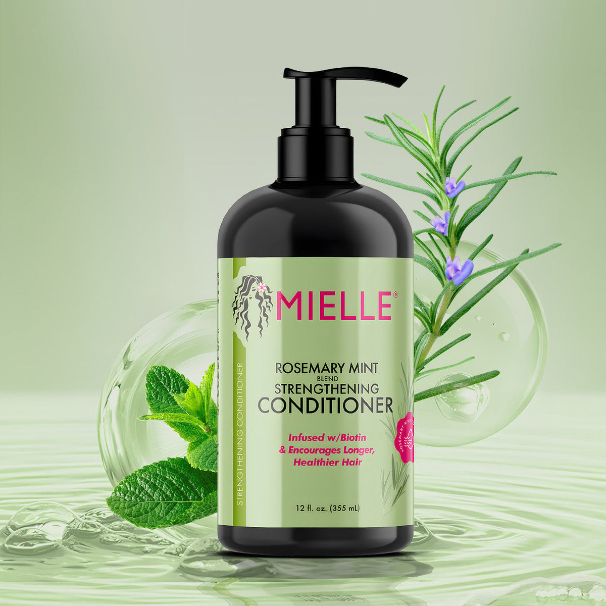 MIELLE - DUO Rosemary Mint Strengthening Shampoo + Conditioner