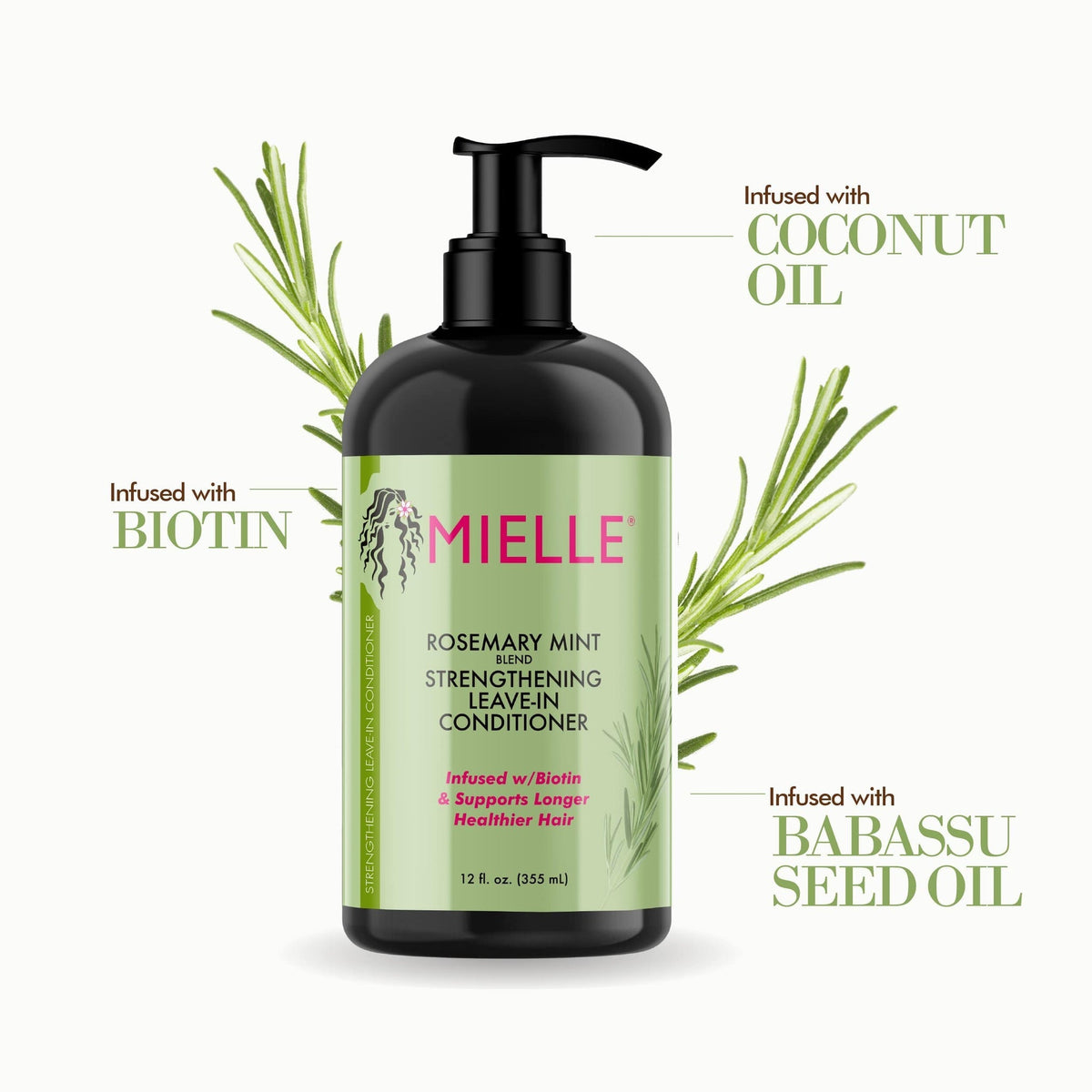 MIELLE - DUO Rosemary Mint Strengthening Shampoo + Conditioner