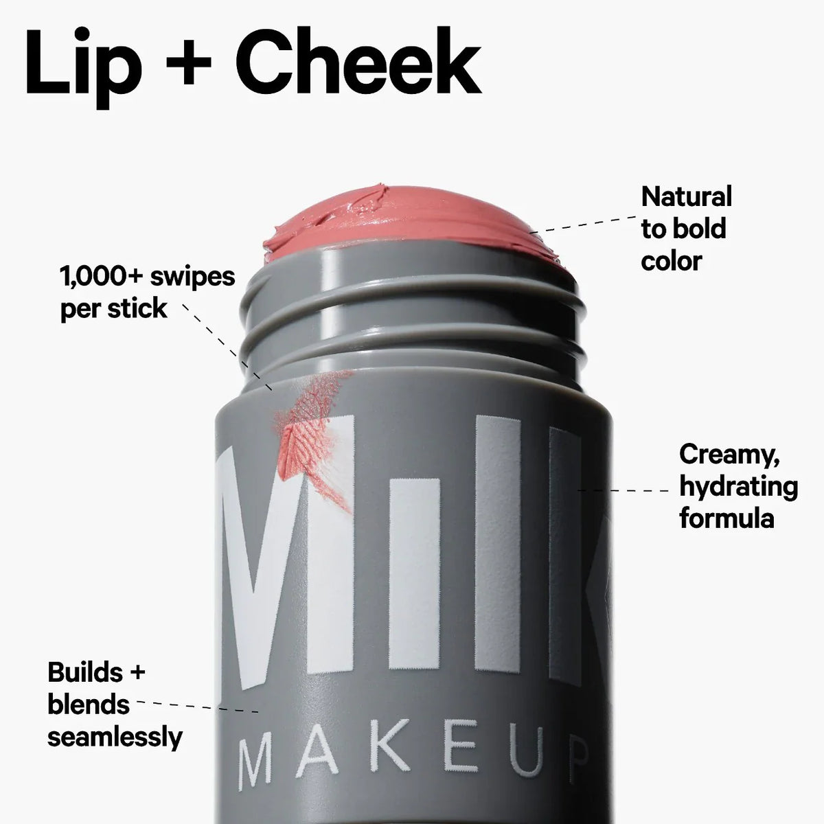 MILK MAKEUP - Lip+Cheek Cream blush et lip tint - réf Dash