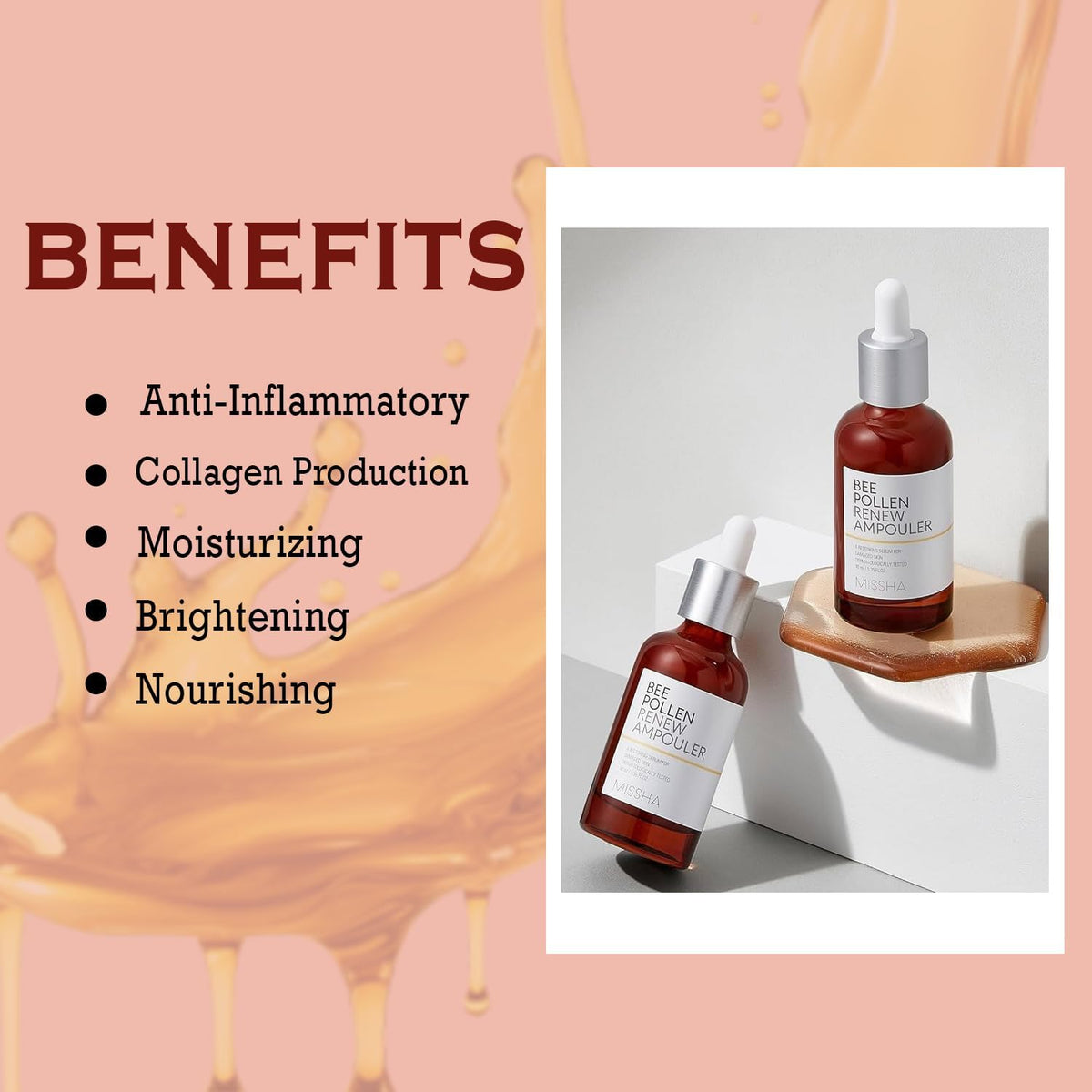 MISSHA - Bee Pollen Renew Ampouler - 40 ml