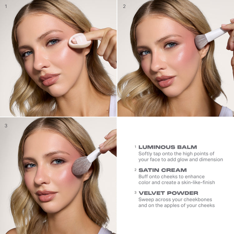 MORPHE - Cheek Thrills Multi-Finish Face Trio - réf Honeymoon Suite
