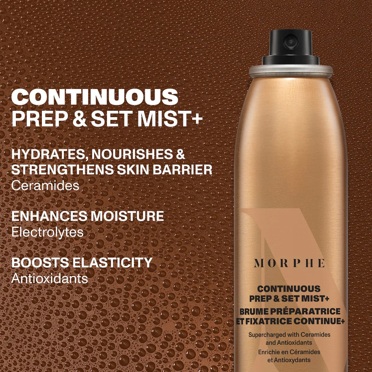 MORPHE - Continous Prep & Set Mist+ Enrichie en Céramides et Antioxydants - 79.4g
