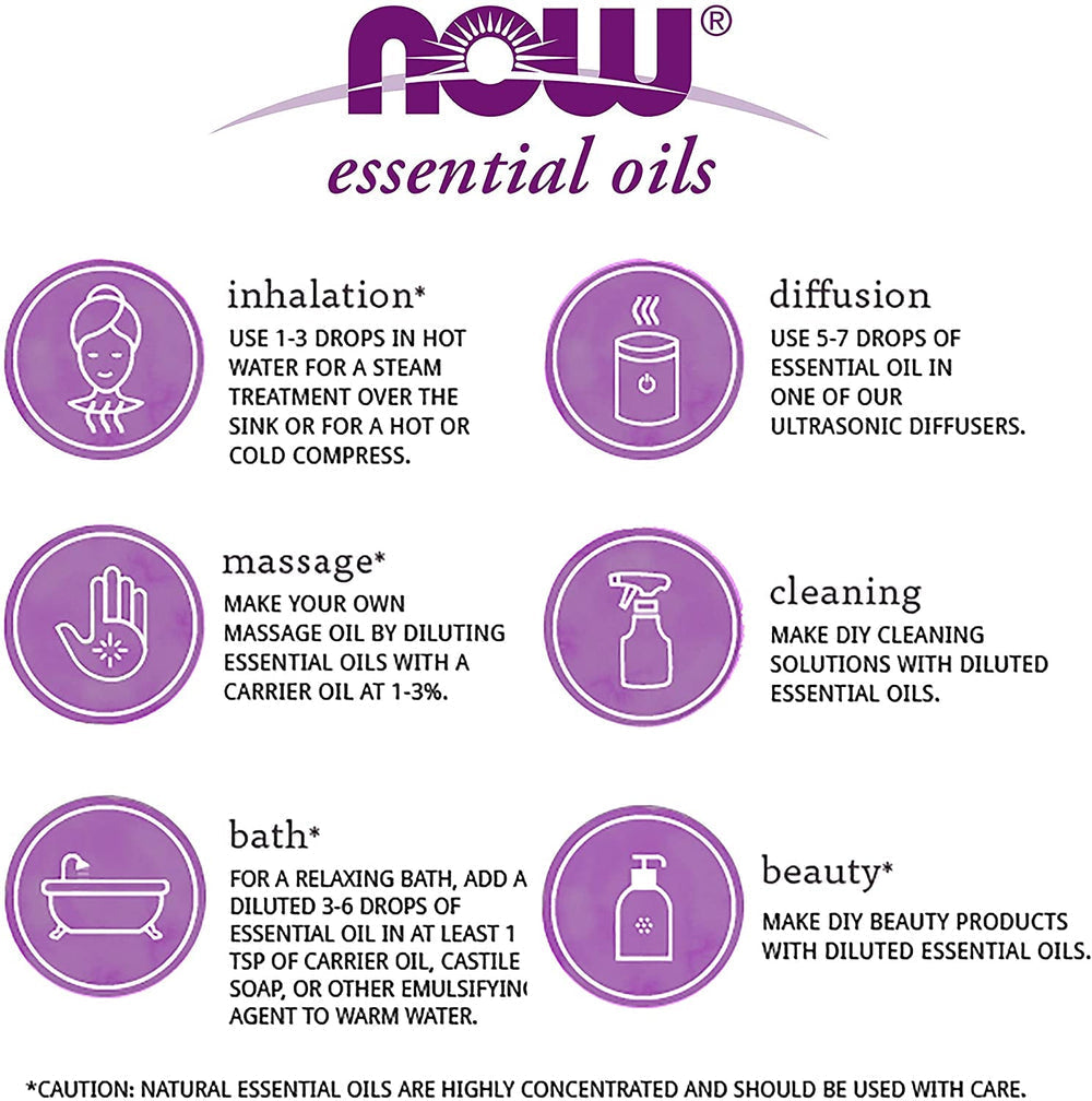 NOW SOLUTIONS - Essentials Oil Huile De Lavande 100% Pure et Naturelle - 30ml