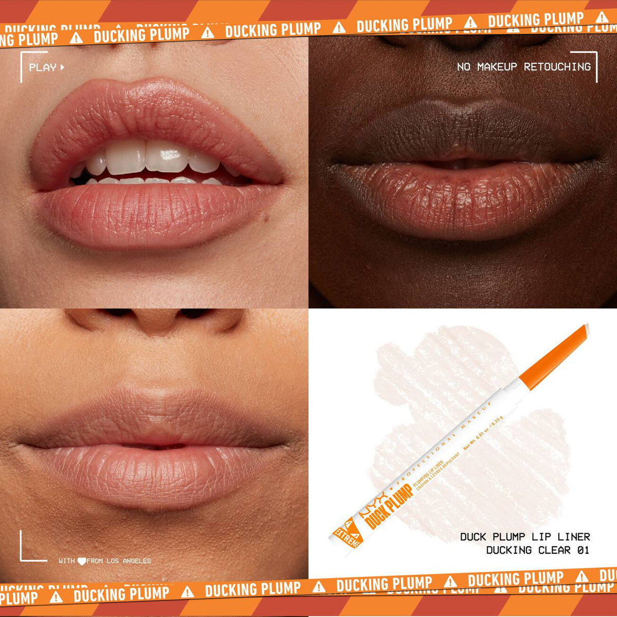 NYX - CRAYON À LÈVRES DUCK PLUMP LINER- 01 - Ducking Clear