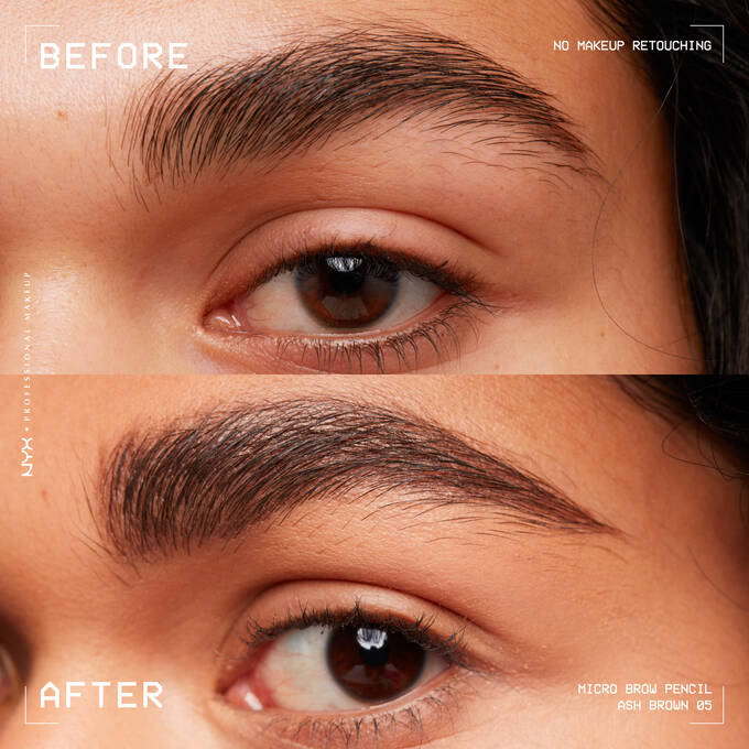NYX - CRAYON À SOURCILS DOUBLE - EMBOUT MICRO BROW PENCIL - réf Ash Brown