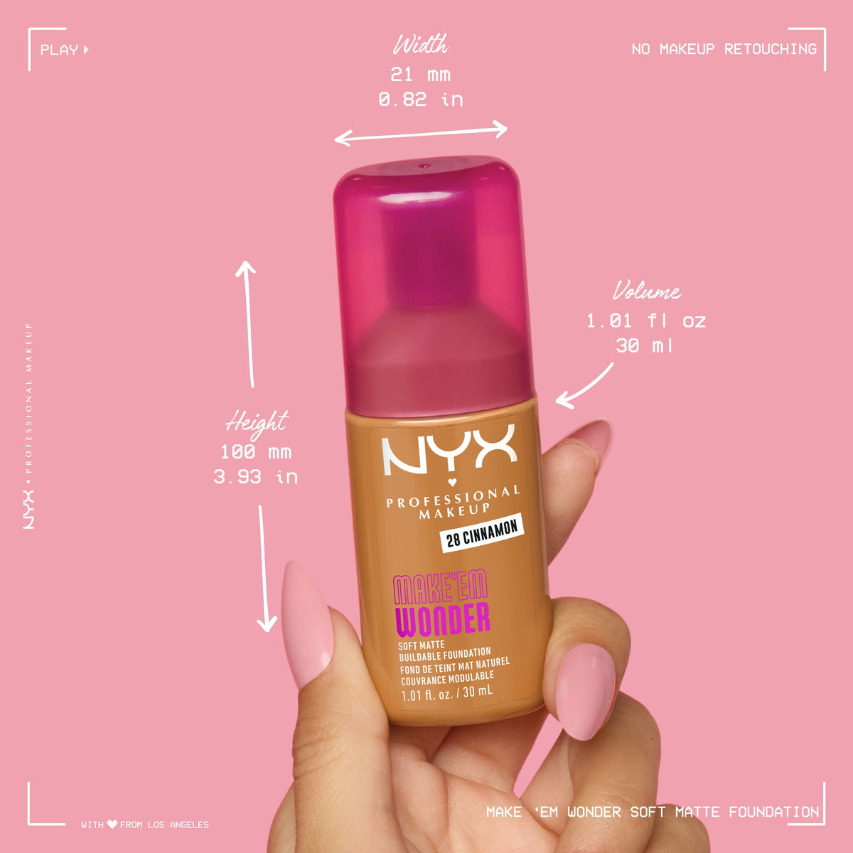 NYX - Fond de teint MAKE 'EM WONDER - réf 08 Vanilla