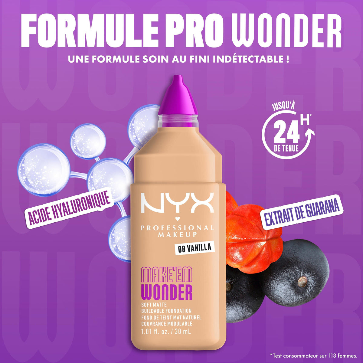 NYX - Fond de teint MAKE 'EM WONDER - réf 12 Natural