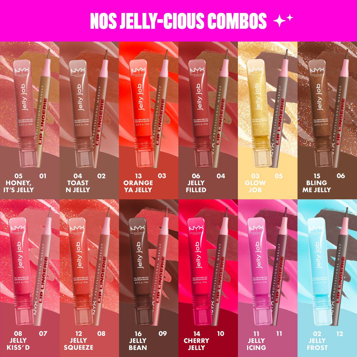 NYX - Gloss Jelly Job - réf 08 Jelly Kiss'd