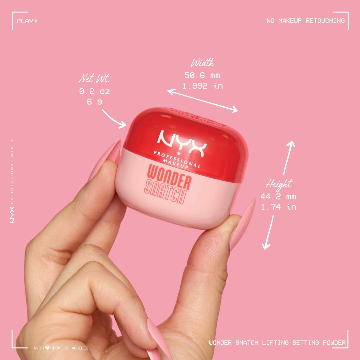 NYX - Poudre Wonder Snatch -Poudre libre fixatrice - réf. 02 Cheeky Cherry
