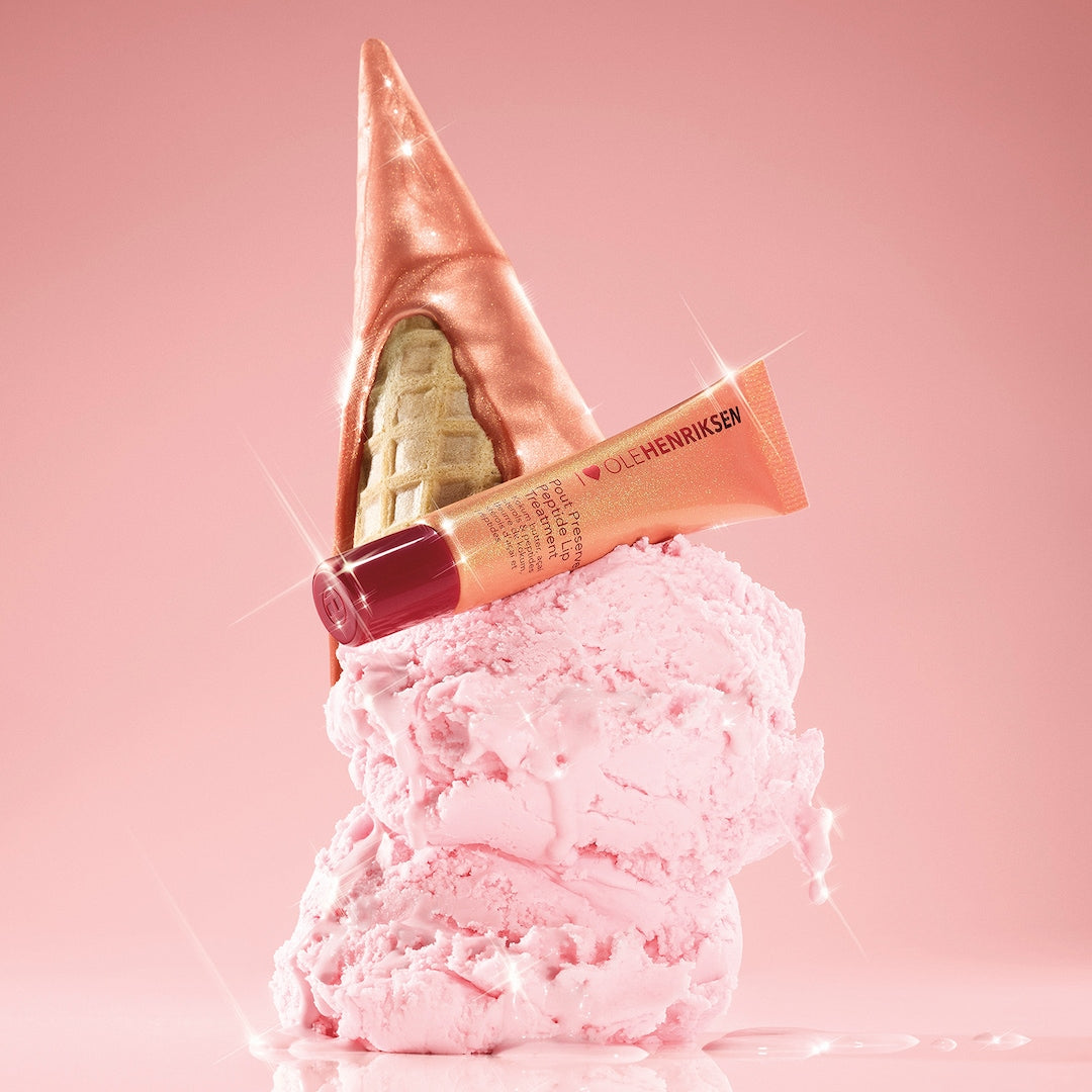 Olehenriksen - Pout Preserve Lip Treatment - Soin des lèvres hydratant & anti-âge aux peptides - réf Crème Brûlée Glimmer
