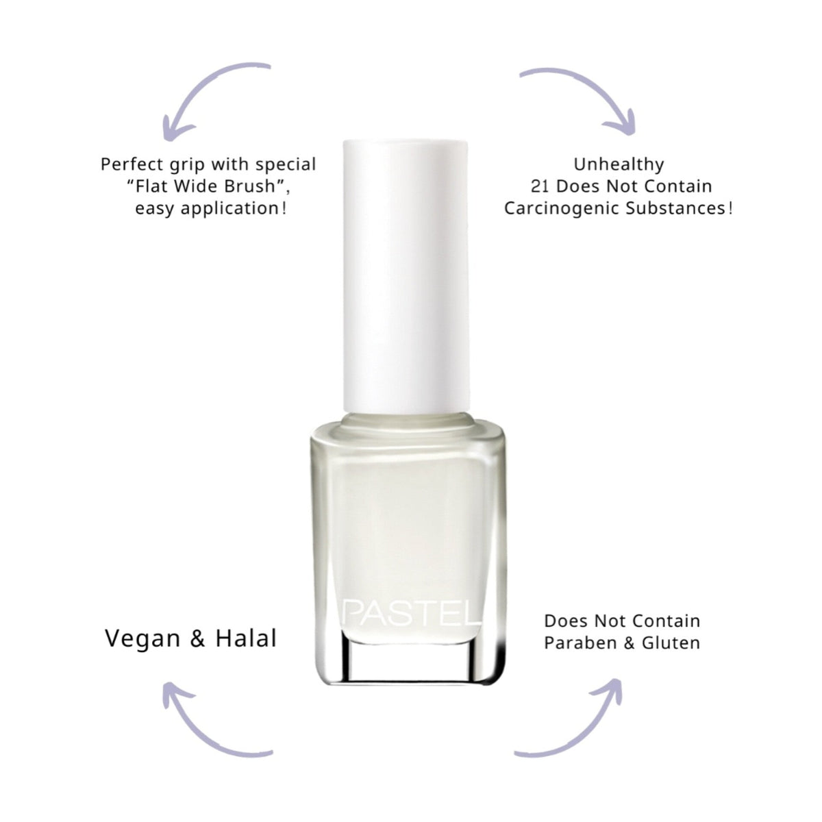 PASTEL - Nail Polish - réf 04 Snow White