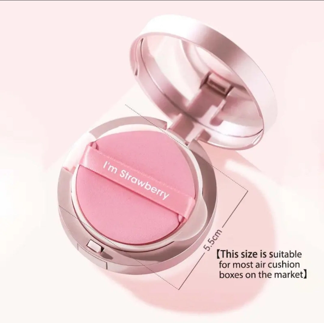 Poppin - Air Cushion Puff - réf I'm Strawberry ( 7pcs )