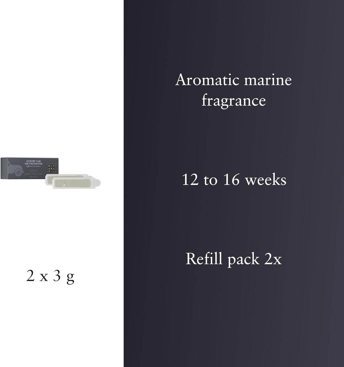 RITUALS - 2x Recharges Luxury Car Air Freshener - réf Arabian Amber & musk