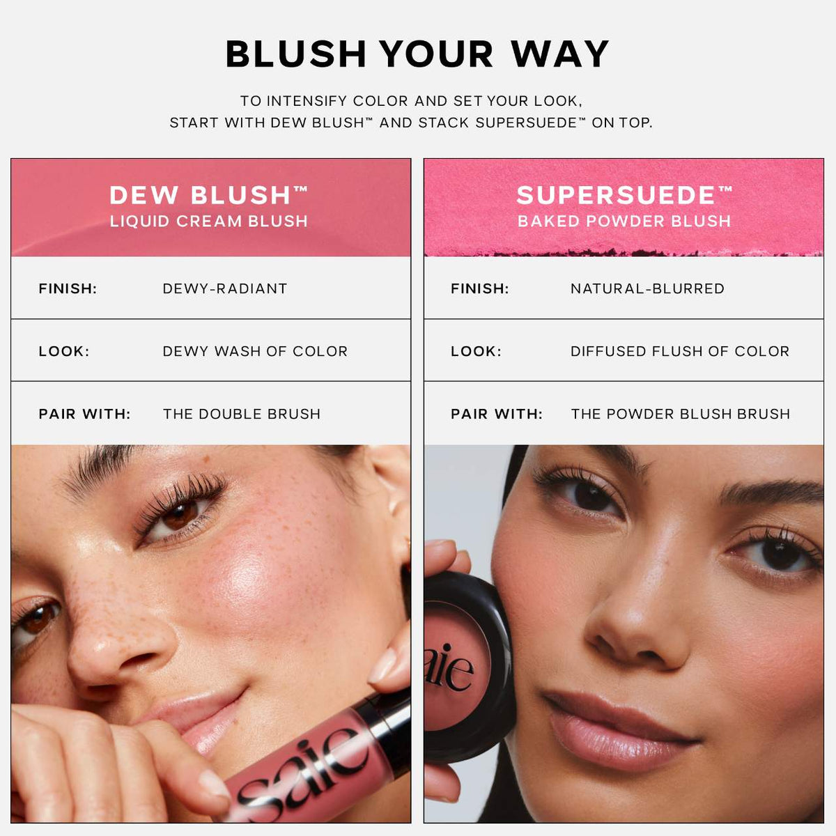 SAIE - Supersuede Radiant Blush Powder - réf Bella
