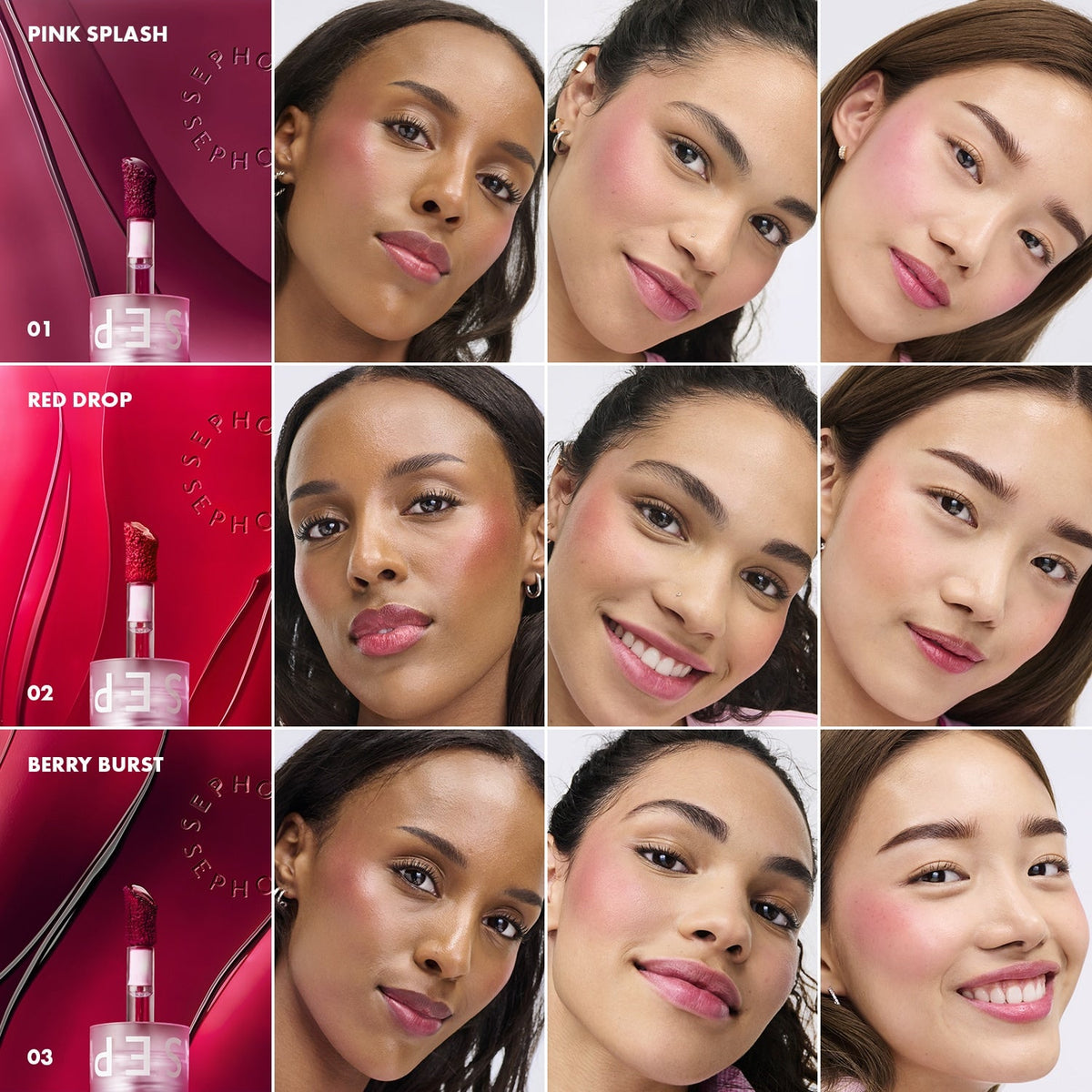 SEPHORA - CHEEK & LIP TINT - Encre lèvres et joues sans transfert- 03 Berry burst
