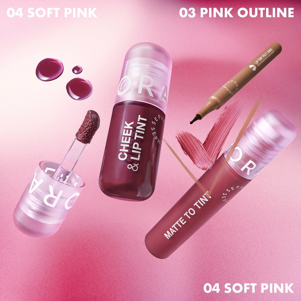 SEPHORA - CHEEK & LIP TINT - Encre lèvres et joues sans transfert- 03 Berry burst