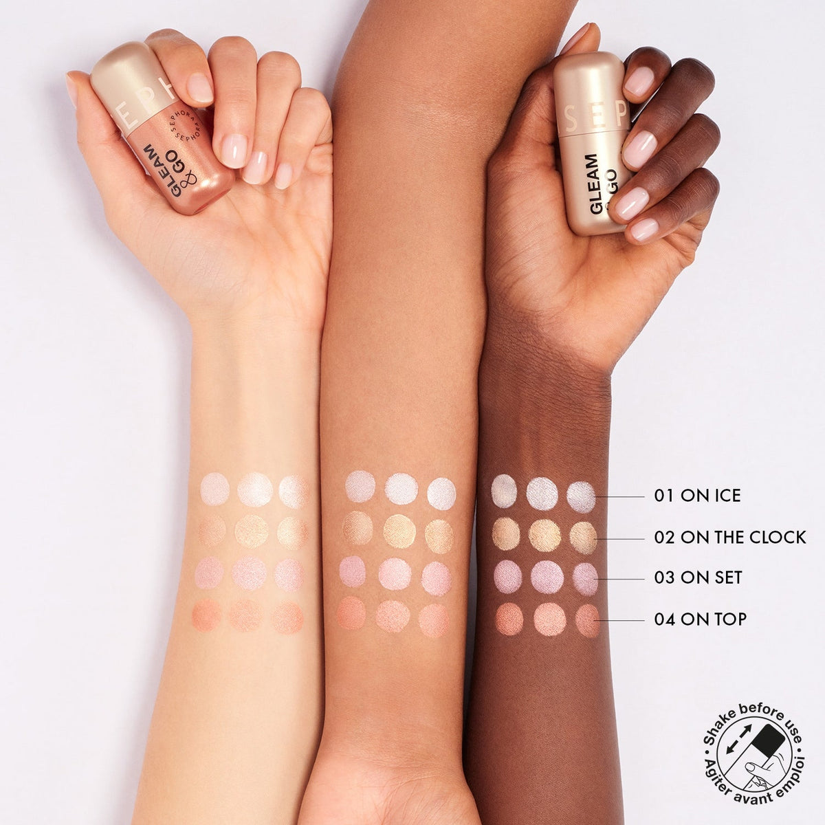 SEPHORA -GLEAM & GO - Highlighter liquide fini seconde peau- 03 On set (7 ml)