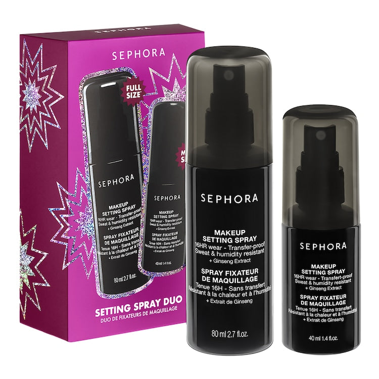 SEPHORA Collection- MAKEUP SETTING DUO - Coffret de fixateur de maquillage format standard et voyage