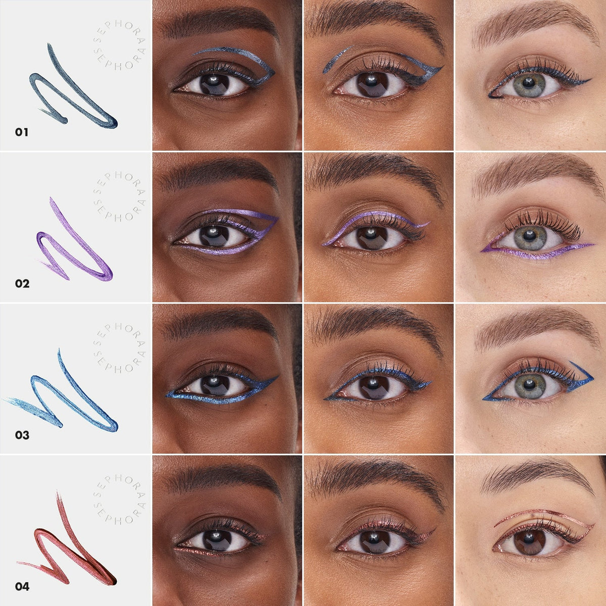 SEPHORA -SPECIAL EFFECTS 12H EYELINER - Fini métal- Réf 03 Jetstream blue