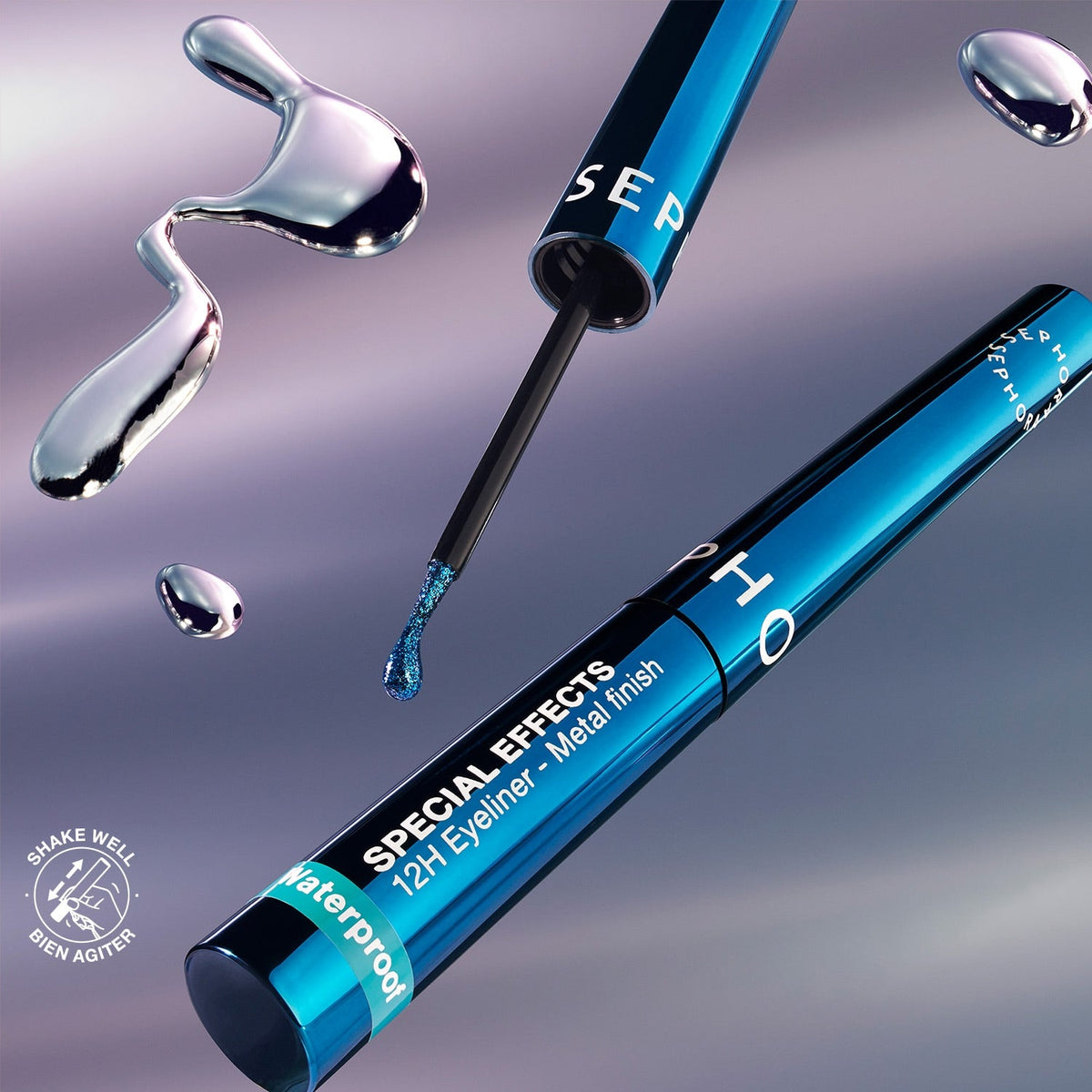 SEPHORA -SPECIAL EFFECTS 12H EYELINER - Fini métal- Réf 03 Jetstream blue
