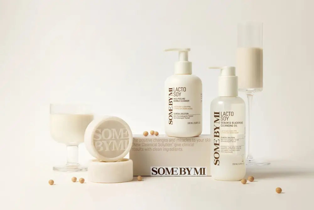 SOME BY MI - Duo Double Cleansing Lactosoy Peeling Cleanser + Lactosoy Sebum & Blackhead Cleansing Oil (2pcs)