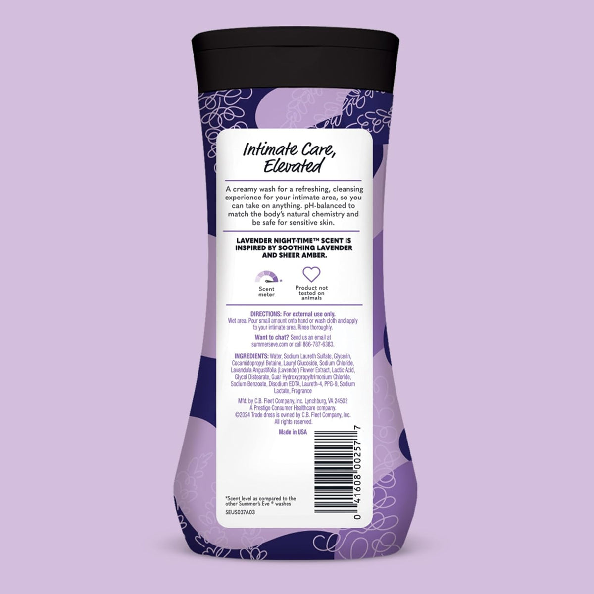 Summer's Eve - Cleansing Wash Lavender Night-time Daily Refreshing All Over Feminine Body Wash - 354ml