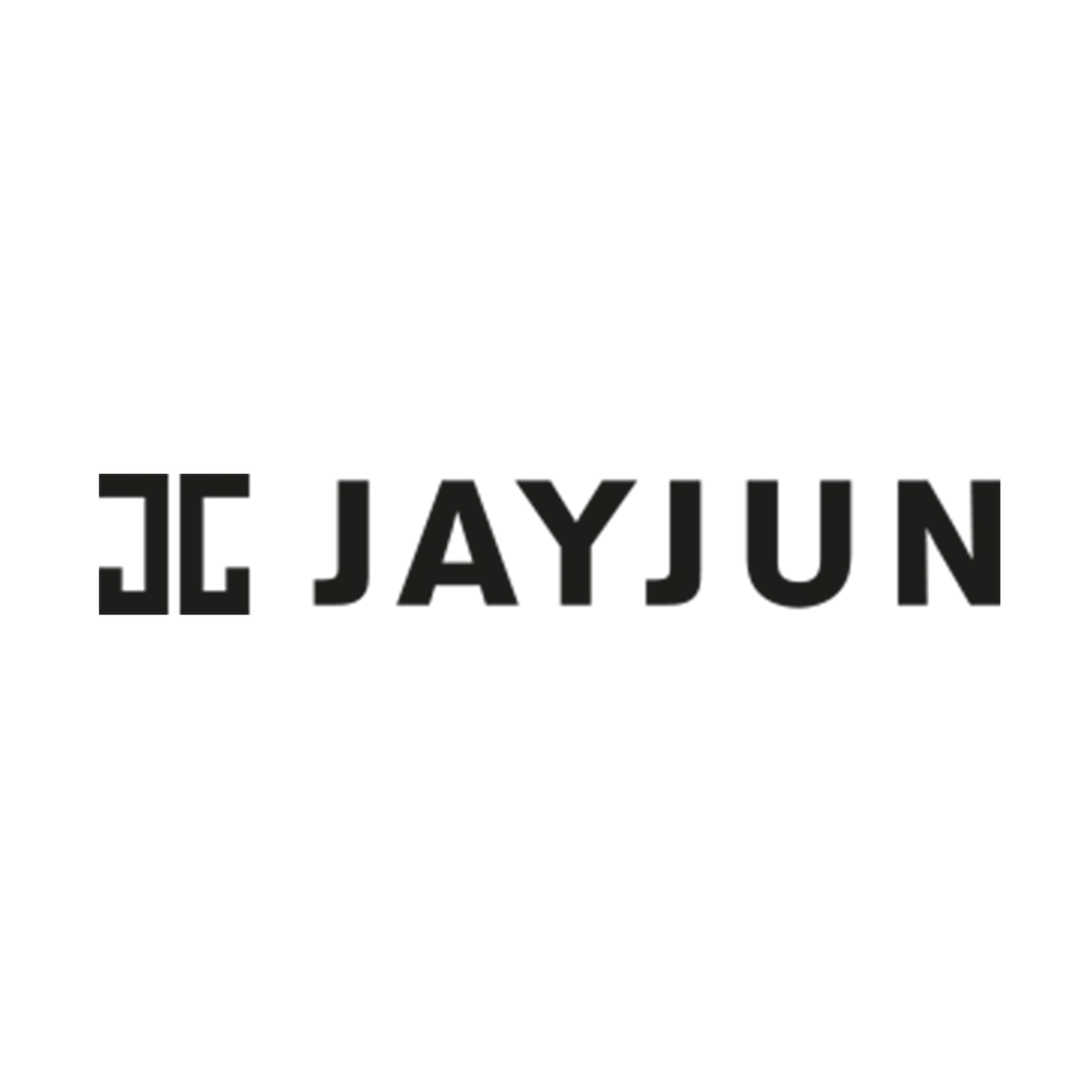Texte du logo « jayyun » gris foncé.